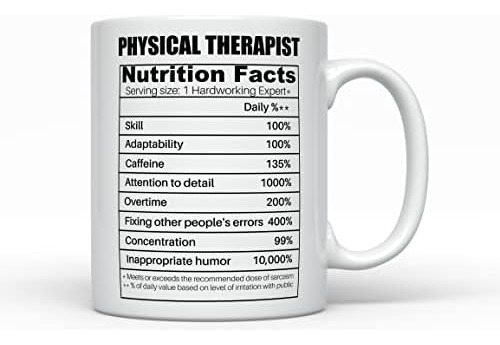 Taza De Café Con Información Nutricional De Fisioterapeuta, 