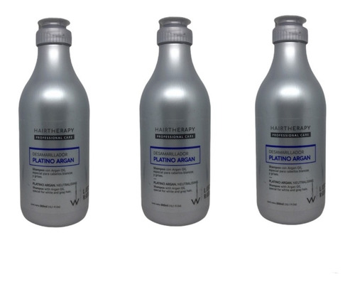 Shampoo Matizador Platino Argán Hair Therapy 3 Unid. X 300ml