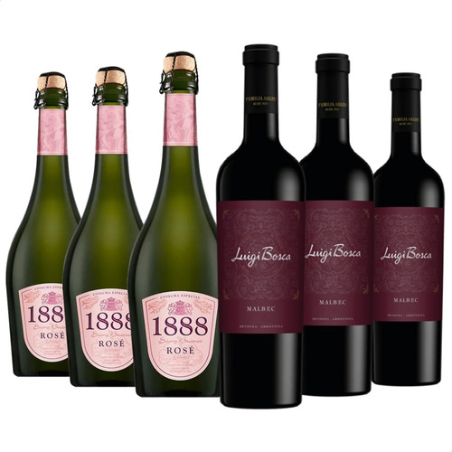 Sidra 1888 Rose + Vino Luigi Bosca Malbec 750ml 01 Almacen