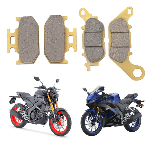Juego De Balatas Cerámica P/ Yamaha Yzf-r15 R15 Mt-15 19-25