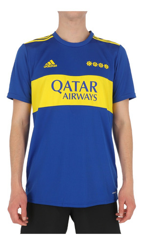 Polera adidas Boca Junior Home Hombre Power Blue/yellow