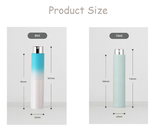 Mini Botella De Perfume Recargable Portátil De 10 Ml Con