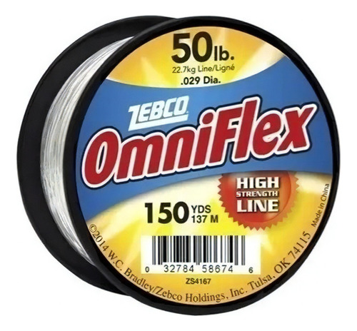 Hilo Sedal Caña Pesca Monofilamento Zebco Omniflex 50 Lb