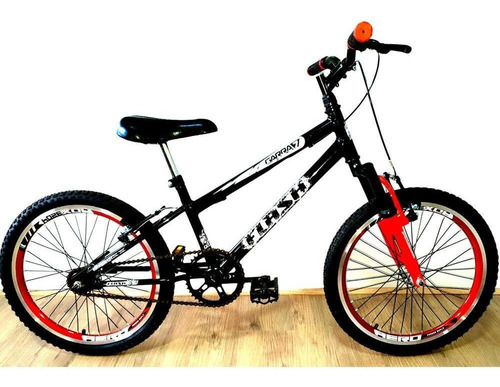 Bicicleta Aro 20 Garra Flash Bmx Cross Cor Preto e Vermelho