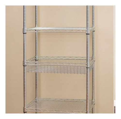 Rack Member's Mark Cromado Estante 6 Niveles Con Ruedas