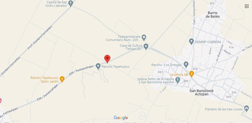 Terreno En Temascalapa, Edo. Méx. Sup. 19 Hectáreas