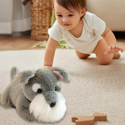 G Adorable Juguete Schnauzer, Suave Y Relleno Con Una