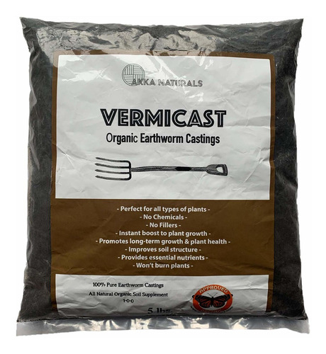 Vermicast Pure Earthworm Castings Organic Suil Builder Todo 