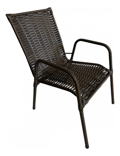 WJ Design 6969 cadeira para jardim tropical vime fibra sintética
