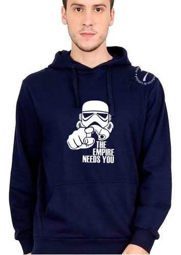 Poleron Canguro Unisex Star Wars El Imperio Te Necesita 