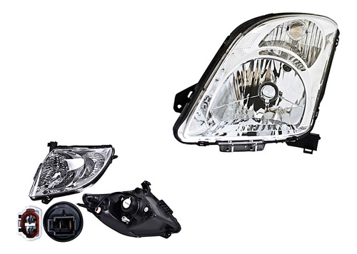 Set Faros Del Fdo Crom Manual P/halog Suzuki Swift 07/11