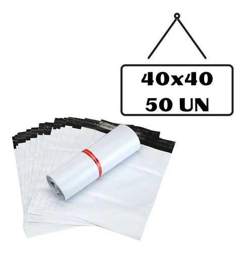  Envelope Branco Segurança Saco Embalagem 40x40 40 X 40 50
