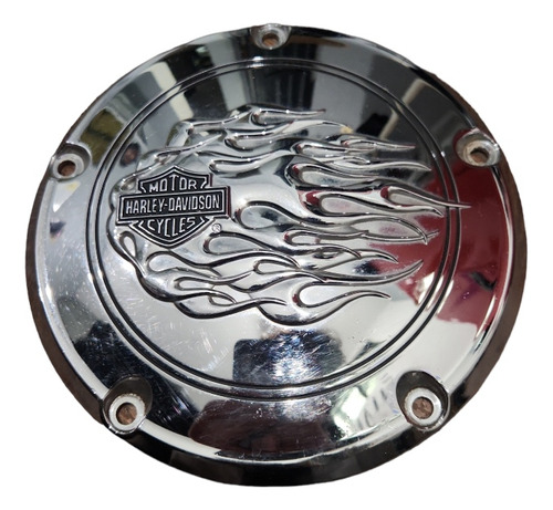Derby Cover Flames Para Moto Harley Davidson Twin Cam.