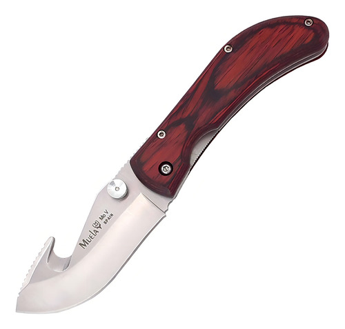 Cortapluma Muela Sw-8r Hoja 8cm Funda Cuero España Color Plateado