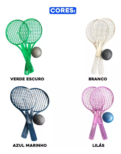 Kit Jogo De Raquetes Infantil Badminton Tênis Peteca Praia em