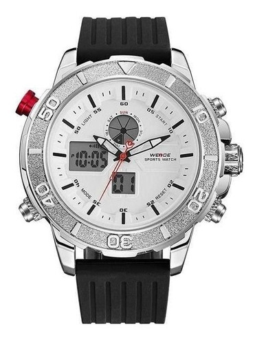 Relógio Masculino Weide Anadigi Wh-6108 - Preto E Branco