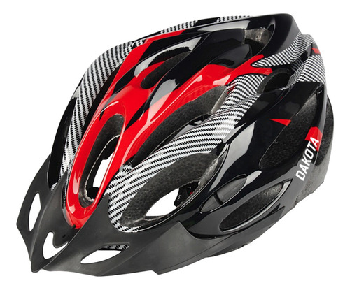 Casco Bicicleta Dakota Regulable Visera Ventilacion Color Rojo Talle 54-60cm