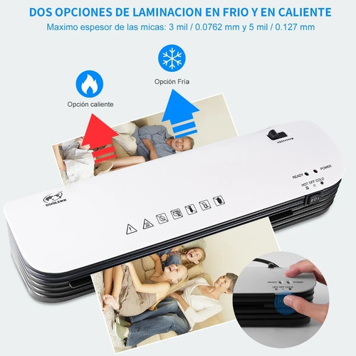 Imagen 2 de 7 de Laminadora Enmicadora Térmica Cortador De Papel+300 Micas