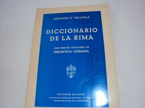 Domingo Bellsola Diccionario De La Rima