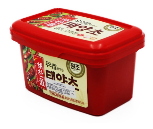 Imagen 2 de 9 de Pasta De Chile Rojo Gochujang Haechandle 1kg Importado Corea