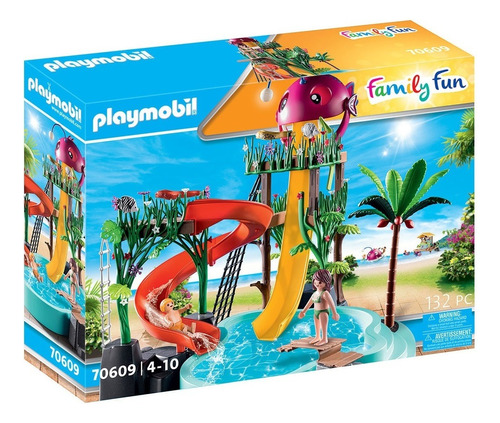 Brinquedo Playmobil Parque Aquatico Com Escorregadores 70609