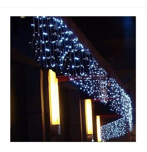 Imagen 1 de 6 de Luces Navideña Cascada Led 160 Focos Solo Color Blanco.!!!
