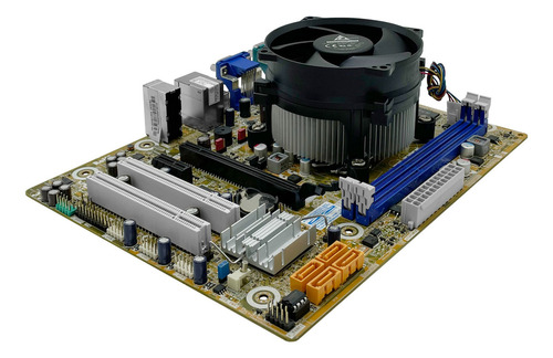 Kit Intel Ddr3 Placa Mãe H61 Core I3 2100 + 4gb + Cooler Box Cor Amarelo