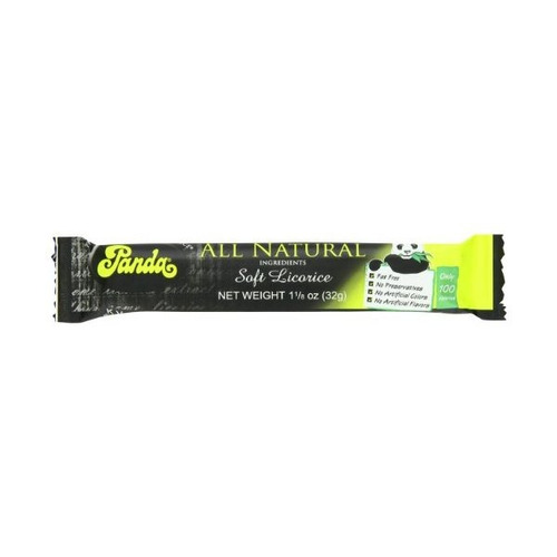 Panda All Natural Regaliz Bar, 1 1/8 Oz / 32g (paquete De 36