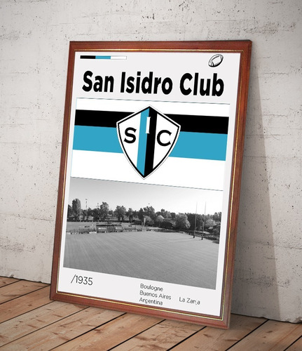 Cuadro Decorativo San Isidro Club Sic Poster Rugby