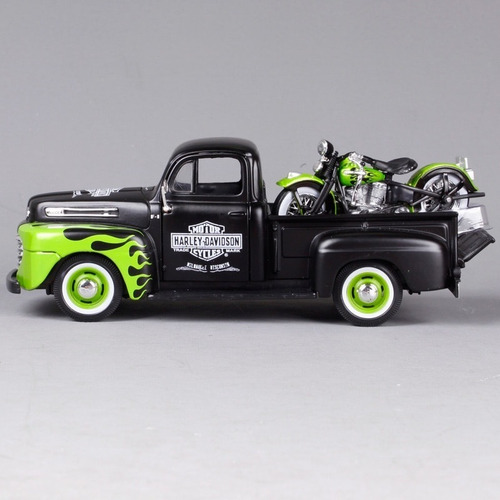 48 Ford F-1 Pickup + 48 Fl Panhead Harley Custom 1/24 Maisto