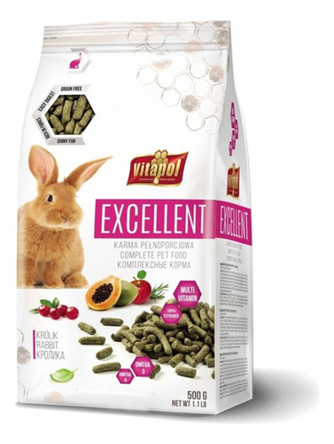 Vitapol Excellent 500gr Alimento Completo Conejos