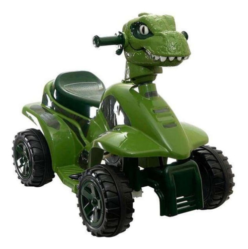 Moto Eléctrica Prinsel Mini Quad Dinosaurio Color Verde 6v