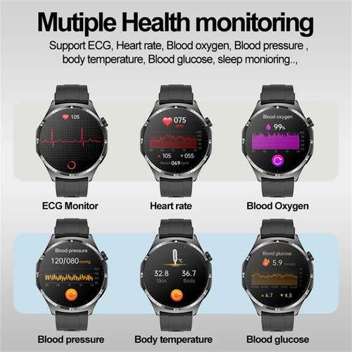 Reloj Deportivo Moderno Bluetooth Call Ecg+ppg Con Frecuenci