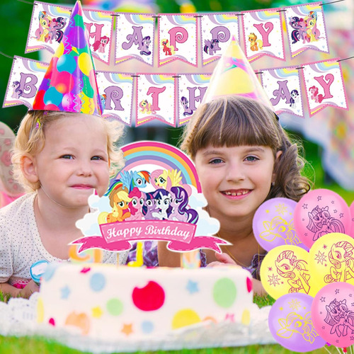 Kit De Decoracion Fiesta Cumpleaños Globos Los Pequeño Pony