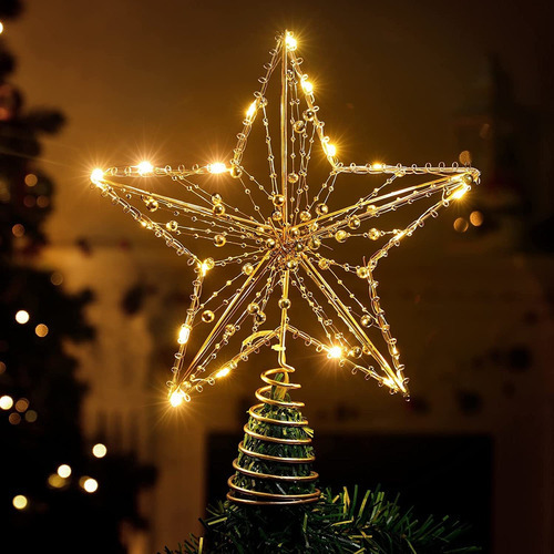 Adorno Navideño Royivan, Estrella Para Copa De Árbol, Led [u