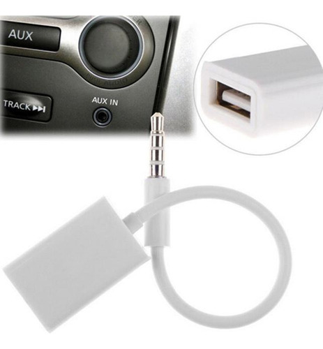 Conector De Audio Auxiliar Macho De 3,5 Mm A Usb 2.0 Hembra