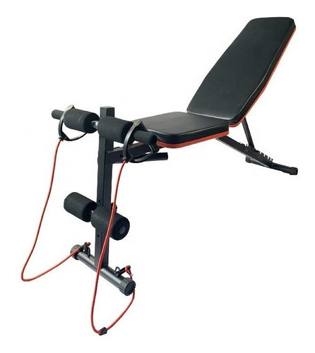 Imagen 5 de 10 de Promoción! Banco Plegable Multiposiciones Gym Con Bandas