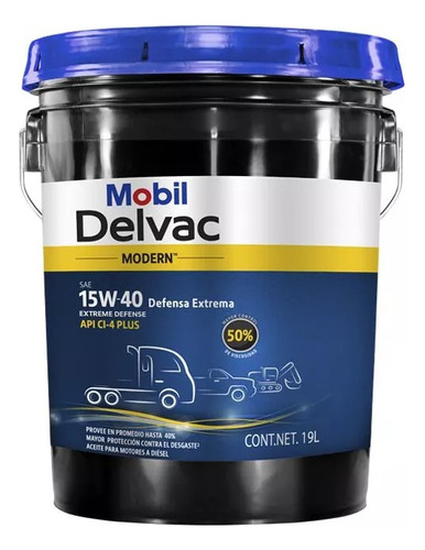 Aceite Mobil 15w-40 Ci4 Plus Diesel Tapa Azul