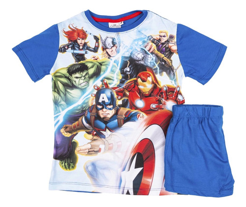 Pijama Niños Verano Algodón Avengers Marvel Original