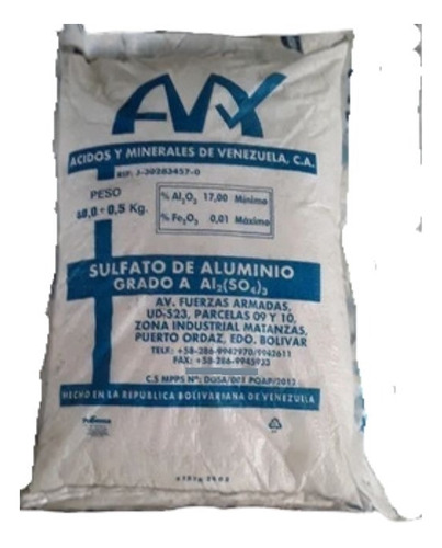 Sulfato De Aluminio Calrificante De Agua Potabilizador 