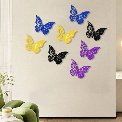 8 Pegatinas De Pared De Mariposas 3d, Decoración De Pared