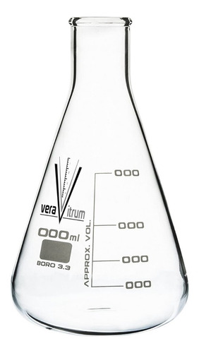 Matraz Erlenmeyer Graduado 150ml Vidrio Borosilicato Laborat