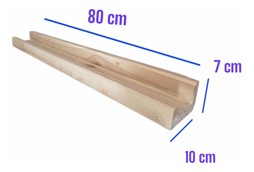 Repisa Madera Minimalista Montessori Multi Uso De 80x10x7cm