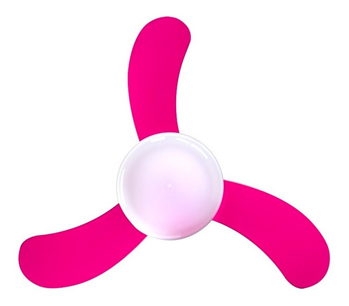 Imagen 3 de 4 de Ventilador de techo Ventisol Petit blanco con 3 aspas color rosa de plástico, 800 mm de diámetro 220 V
