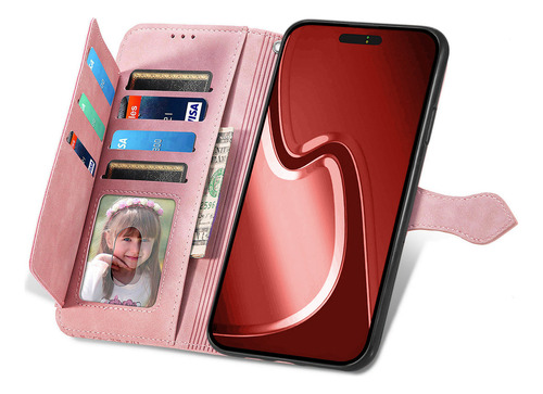 Funda Para Teléfono Oppo A18 A17 A16 A15 A12 Funda De Piel Tipo Cartera