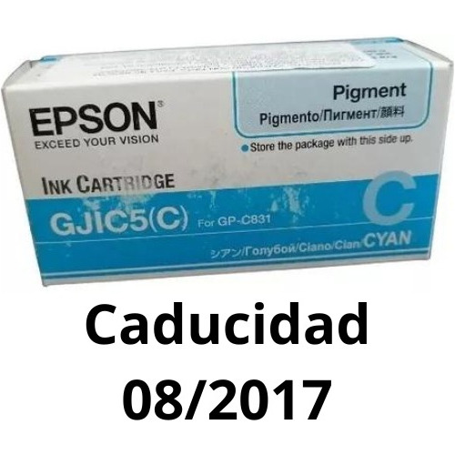 Cartucho De Tinta Epson Gjic5 (c) Cian Original Para C831