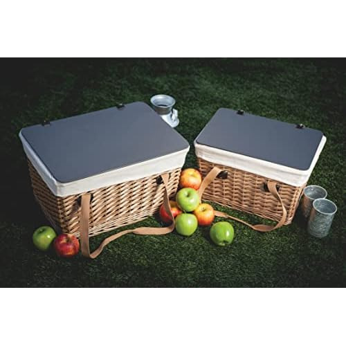 **cesta De Mimbre Picnic 2, 16.5 X 11.3 X 9.8 Pulgadas,...