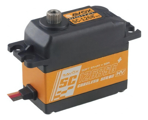 Servo Digital Savox Sc 1268 Sg 7.4v 25kg 0.11s Soft Start