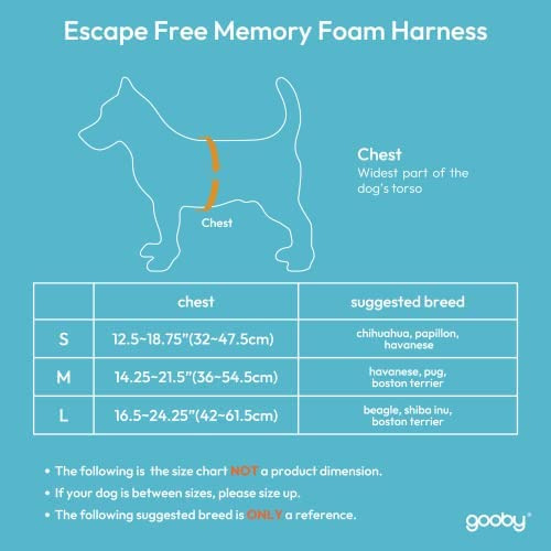 Gooby Escape Free Memory Foam Arnés - Púrpura, Mediano - Arn