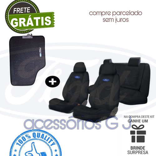 Kit Capa D Banco Carro Tecido Grosso+tapete P Belina 81